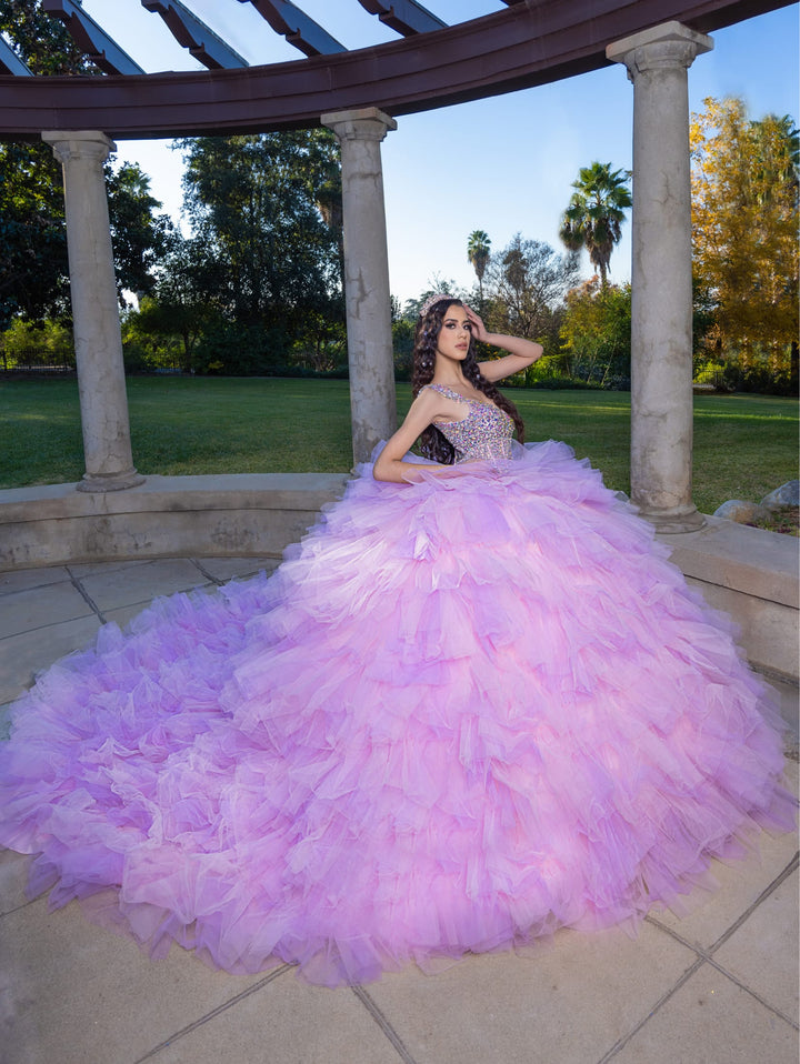 Sleeveless Ruffled Ball Gown by LizLuo Quince 26095