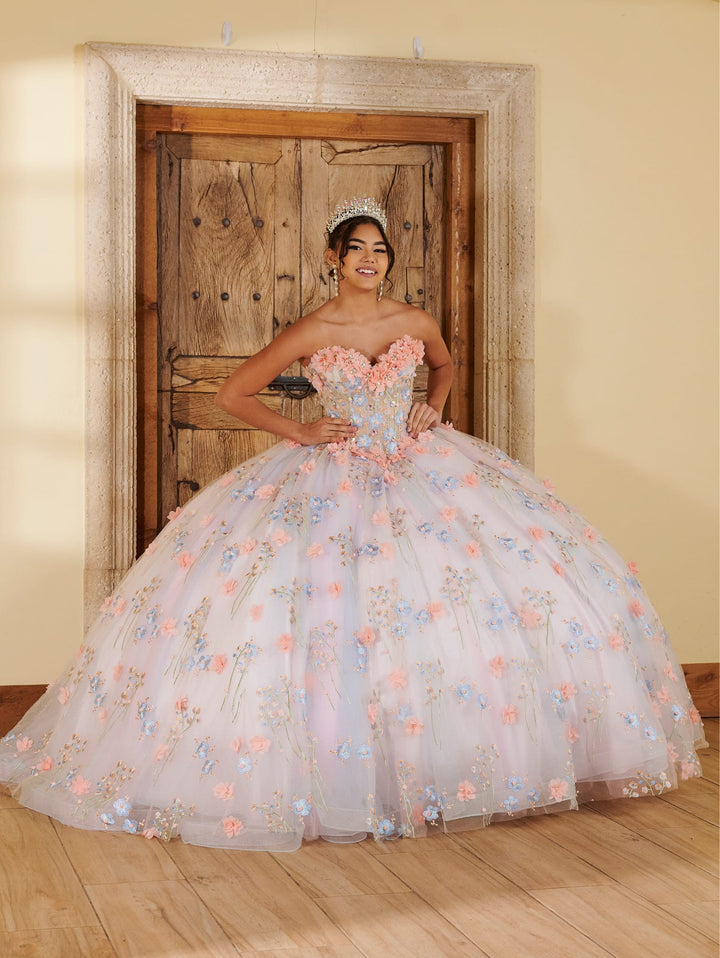 3D Floral Strapless Ball Gown by LizLuo Quince 26099