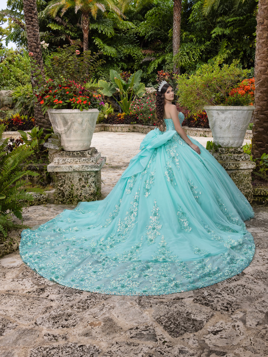 Applique Sweetheart Ball Gown by LizLuo Quince 26100