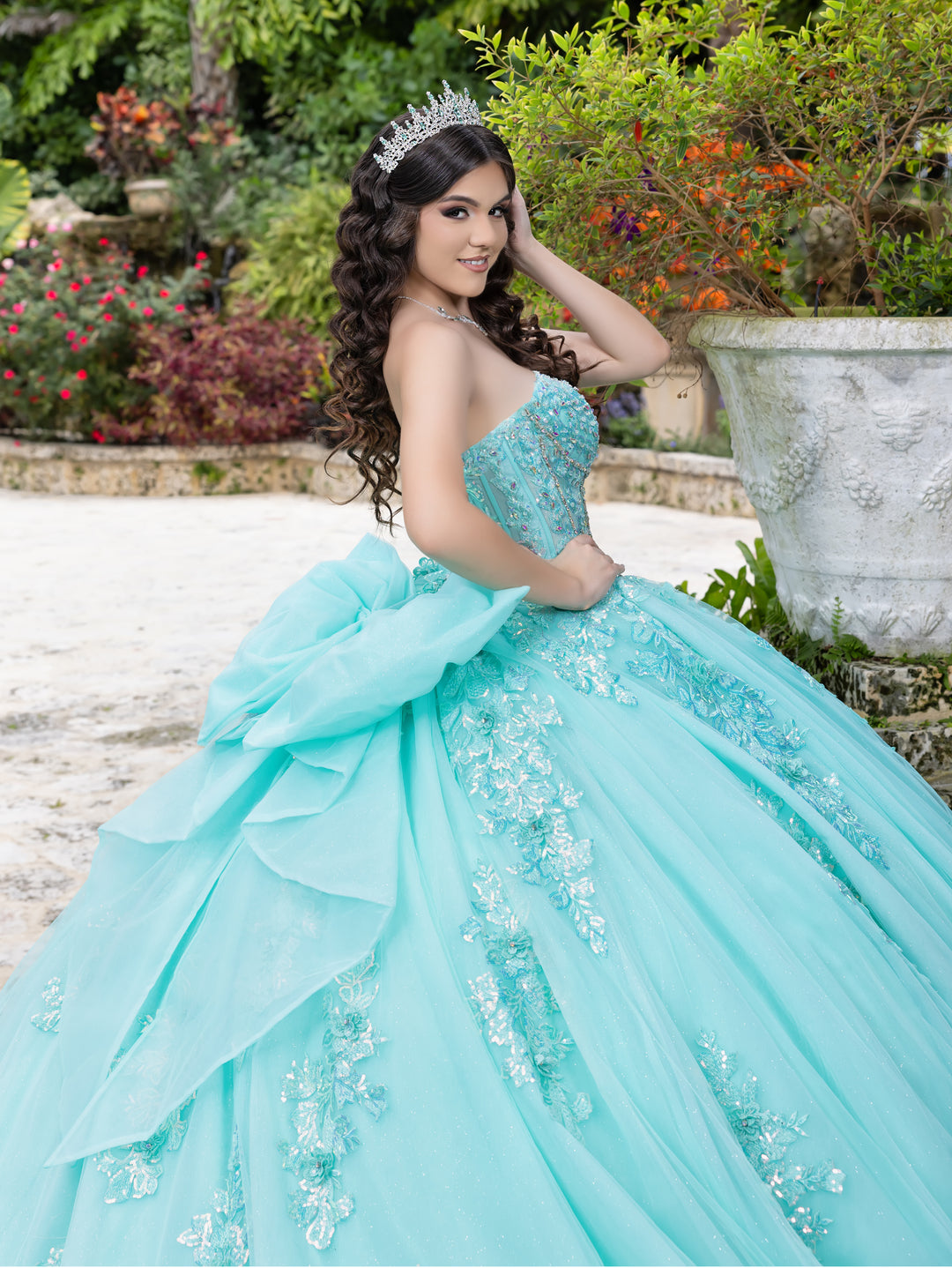 Applique Sweetheart Ball Gown by LizLuo Quince 26100