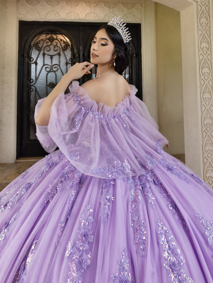 Strapless Capelet Ball Gown by LizLuo Quince 26101