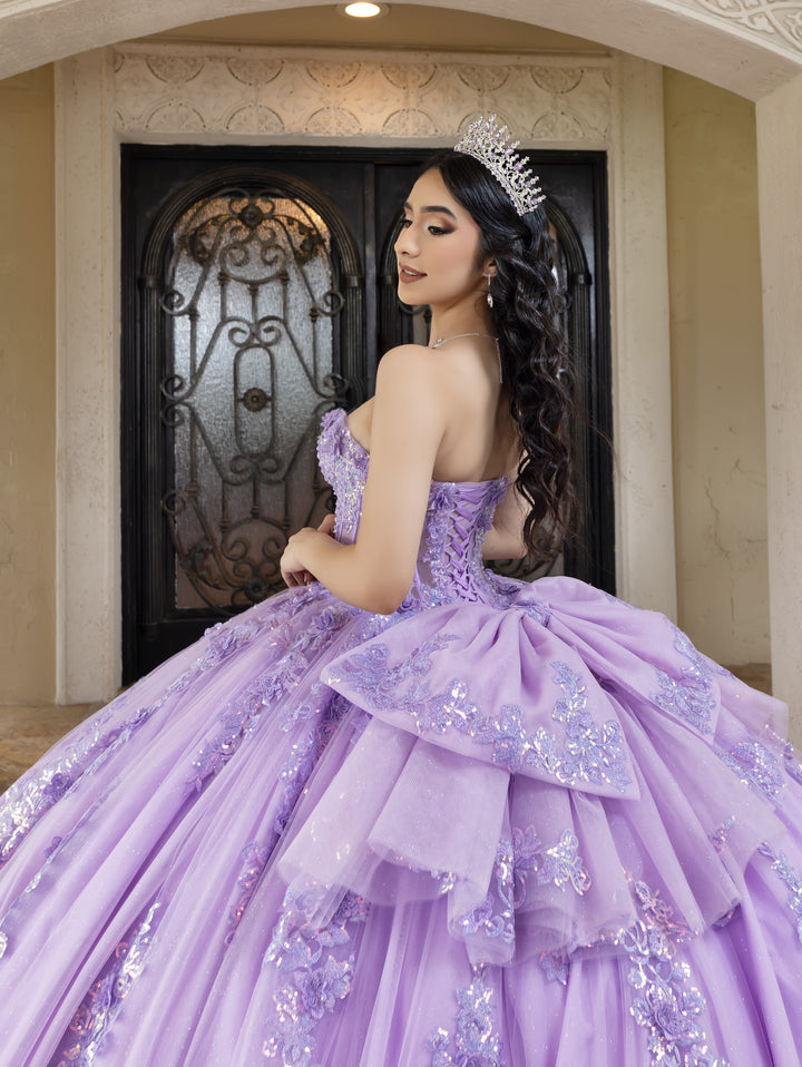 Strapless Capelet Ball Gown by LizLuo Quince 26101