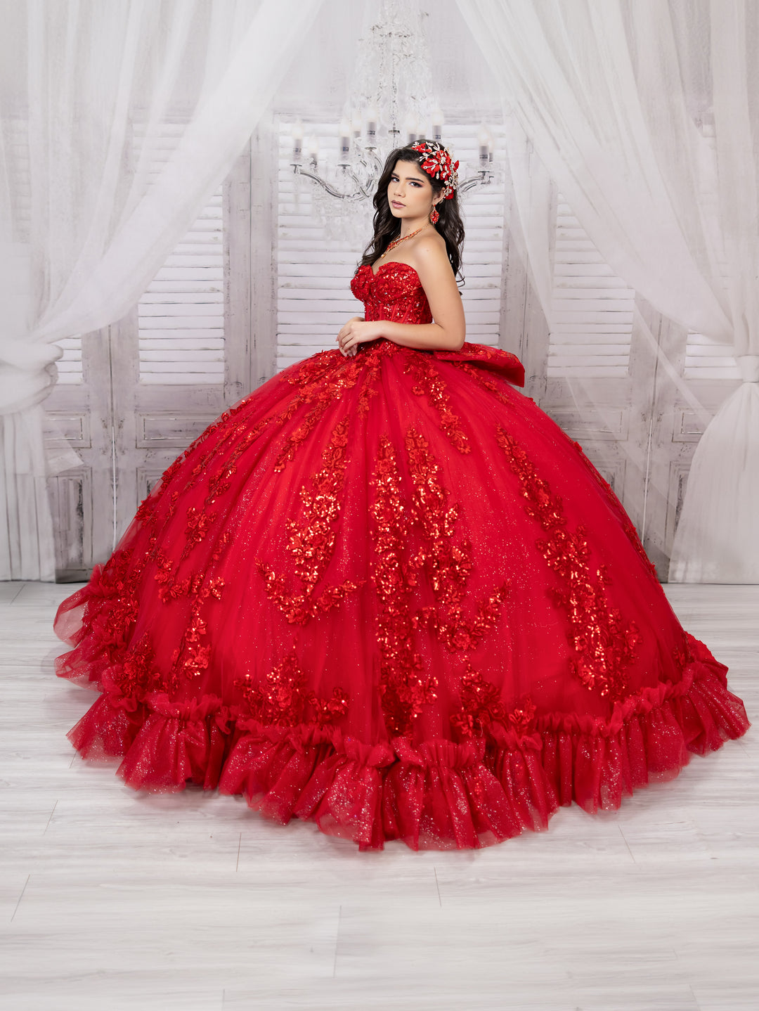 Strapless Capelet Ball Gown by LizLuo Quince 26101