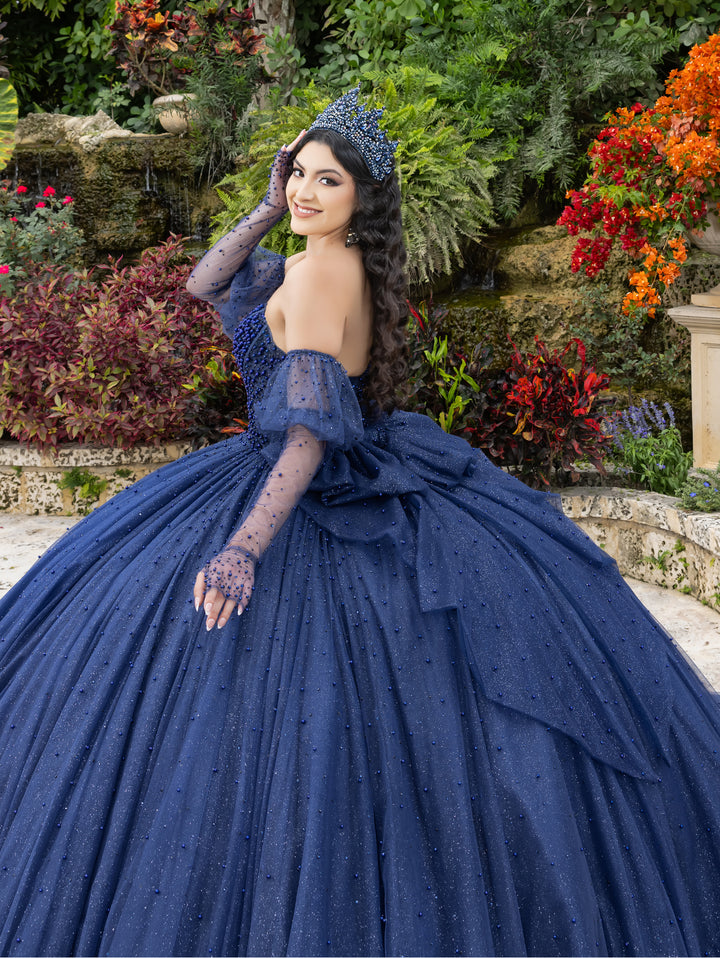 Puff Sleeve Strapless Ball Gown by LizLuo Quince 26102