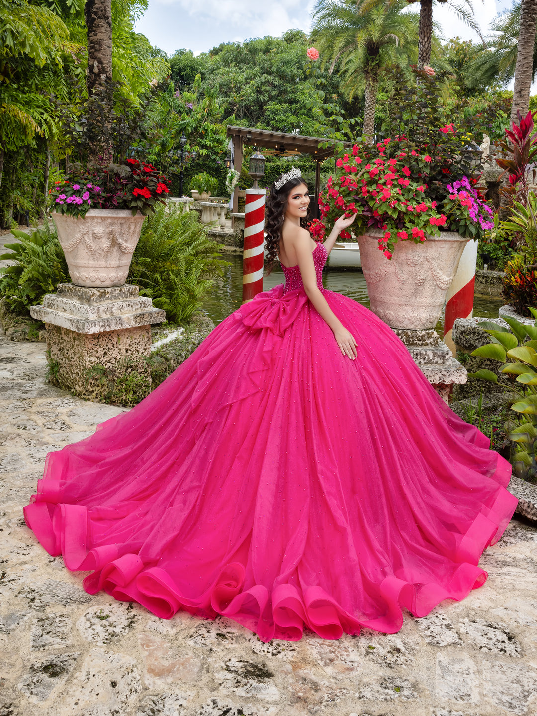 Puff Sleeve Strapless Ball Gown by LizLuo Quince 26102