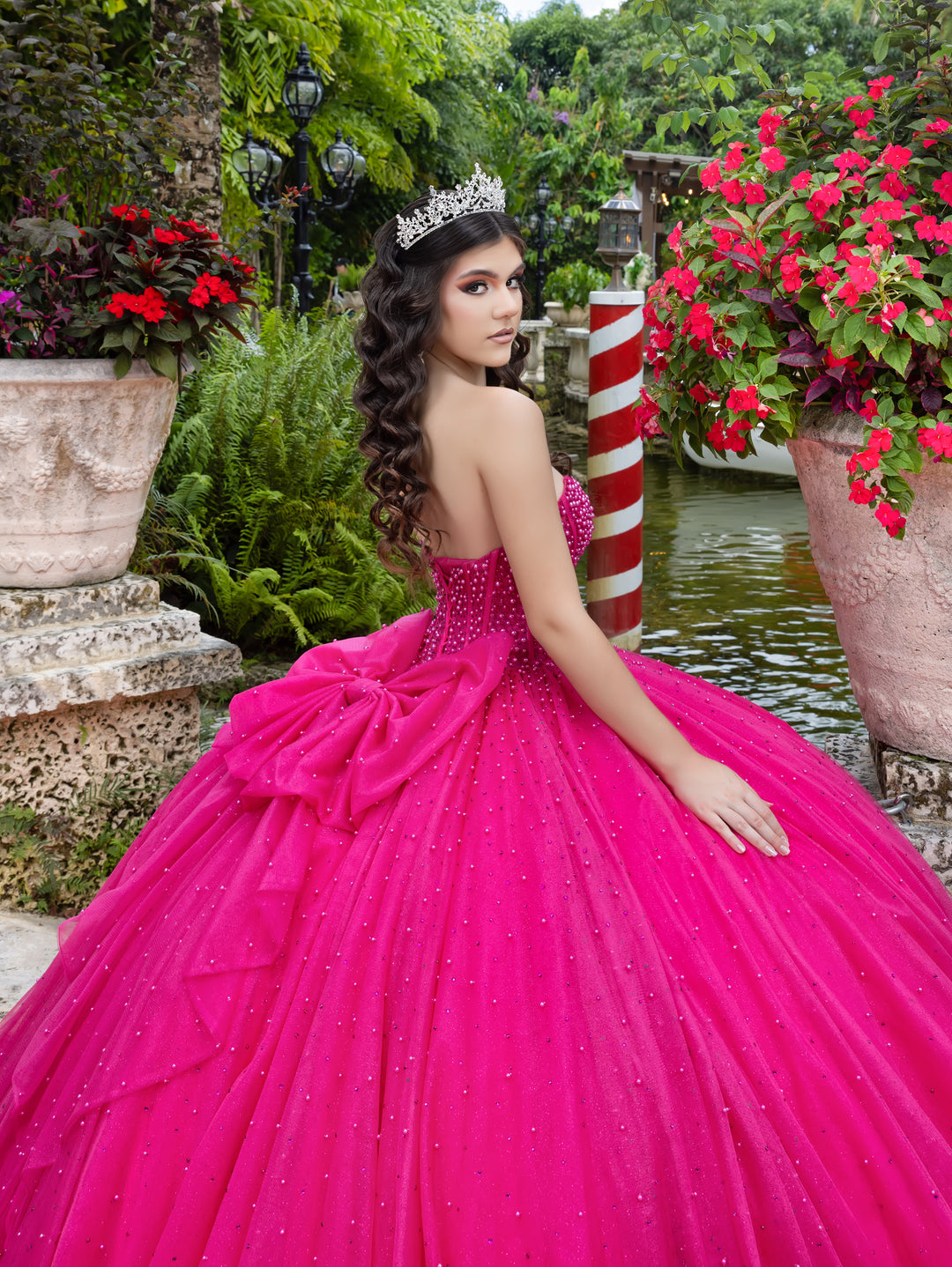 Puff Sleeve Strapless Ball Gown by LizLuo Quince 26102