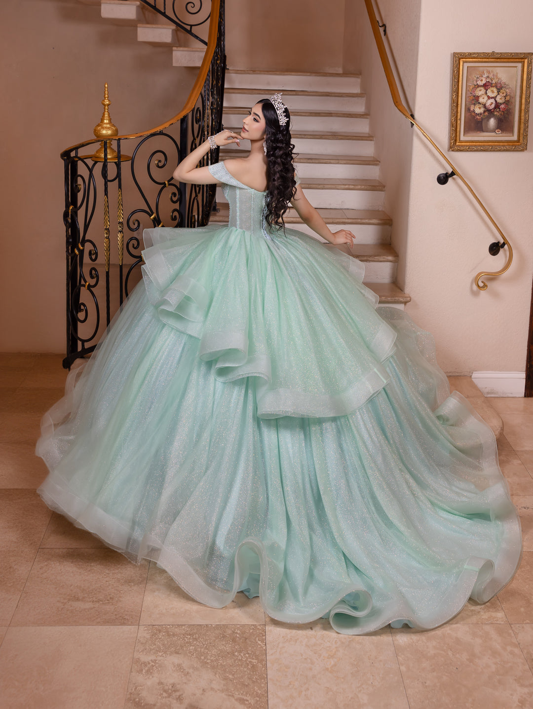 Off Shoulder High Low Ball Gown by LizLuo Quince 26103