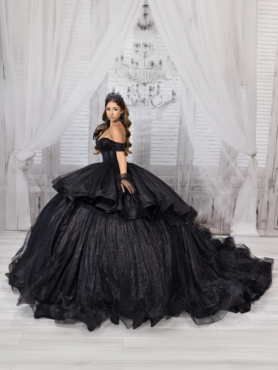 Off Shoulder High Low Ball Gown by LizLuo Quince 26103