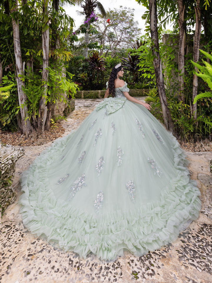 Ruffled Off Shoulder Ball Gown by LizLuo Quince 26108