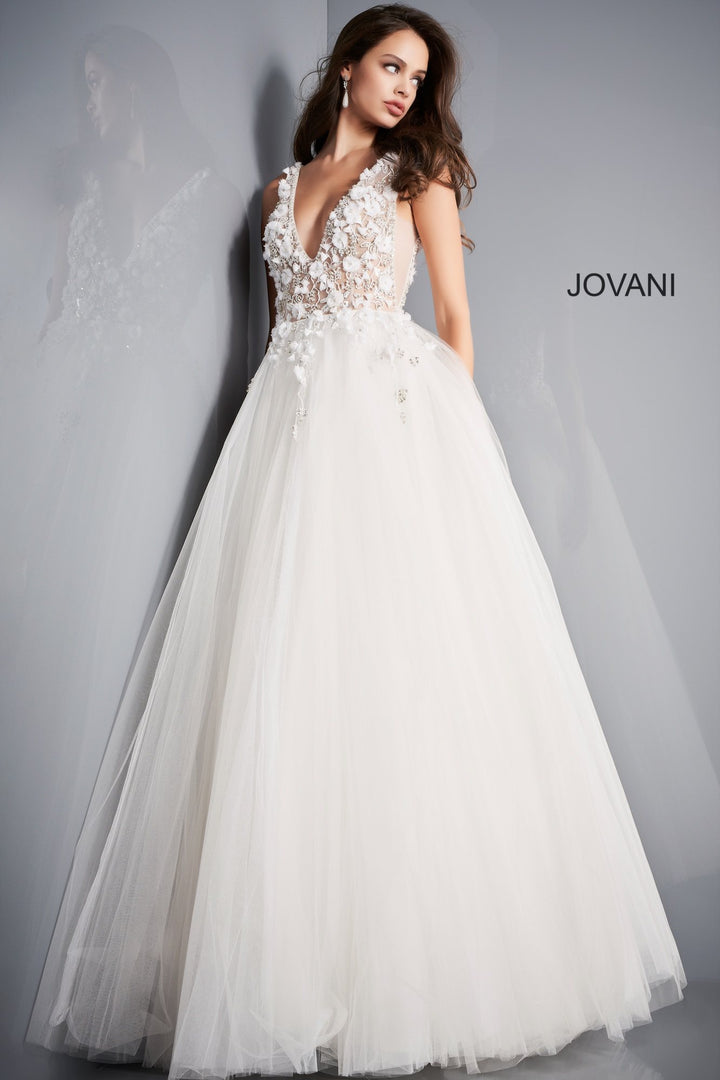 Tulle Sleeveless A-line Gown by Jovani 3110