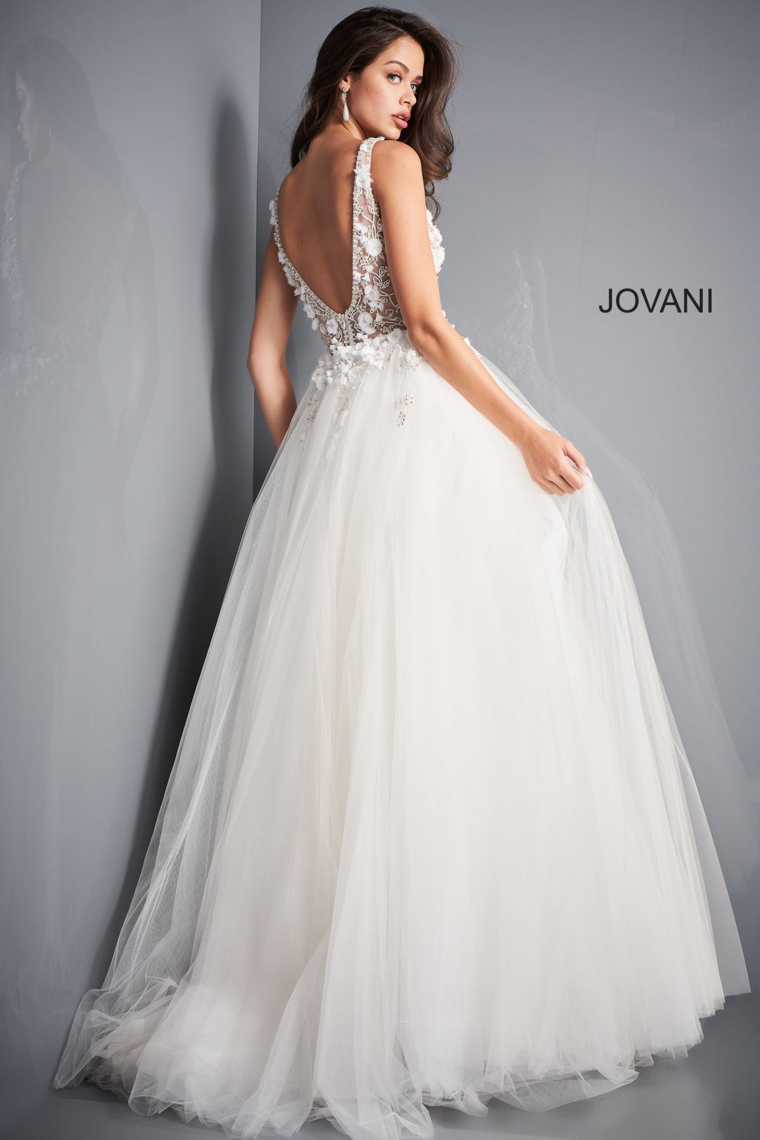 Tulle Sleeveless A-line Gown by Jovani 3110