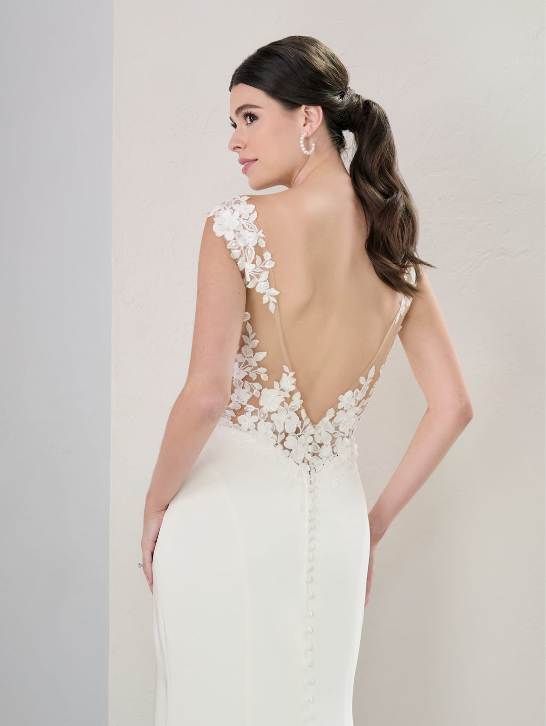 Applique Bridal Slit Gown by Adrianna Papell 31296