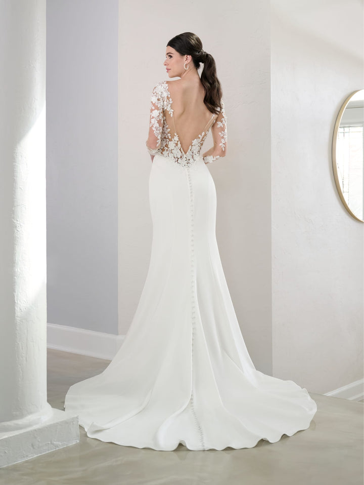 Applique Bridal Slit Gown by Adrianna Papell 31296