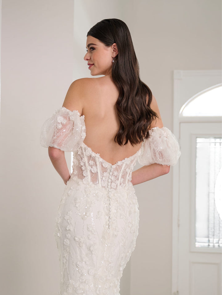 Applique Sweetheart Bridal Gown by Adrianna Papell 31298