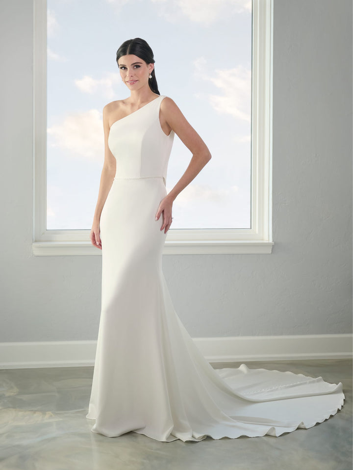 One Shoulder Wedding Gown by Adrianna Papell 31300