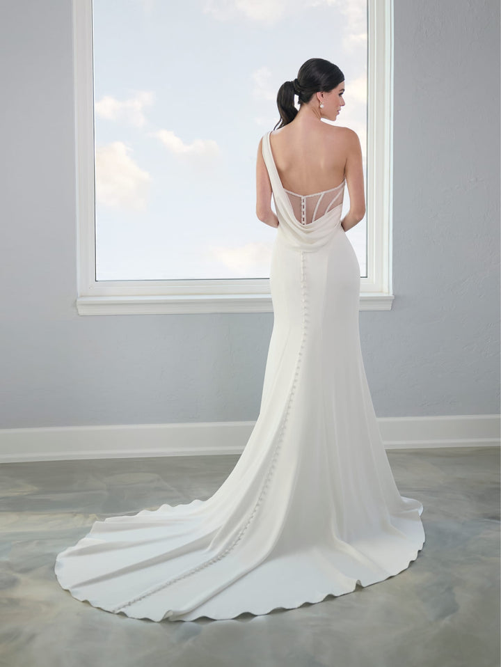 One Shoulder Wedding Gown by Adrianna Papell 31300