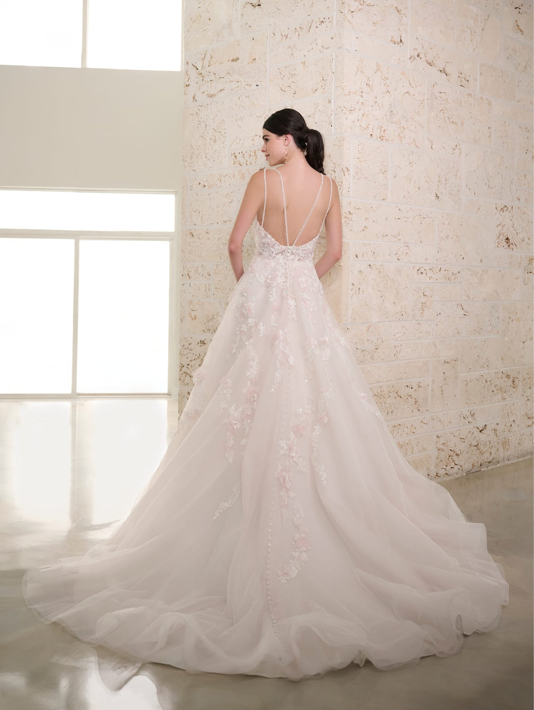 Applique Sleeveless A-line Bridal Gown by Adrianna Papell 31301