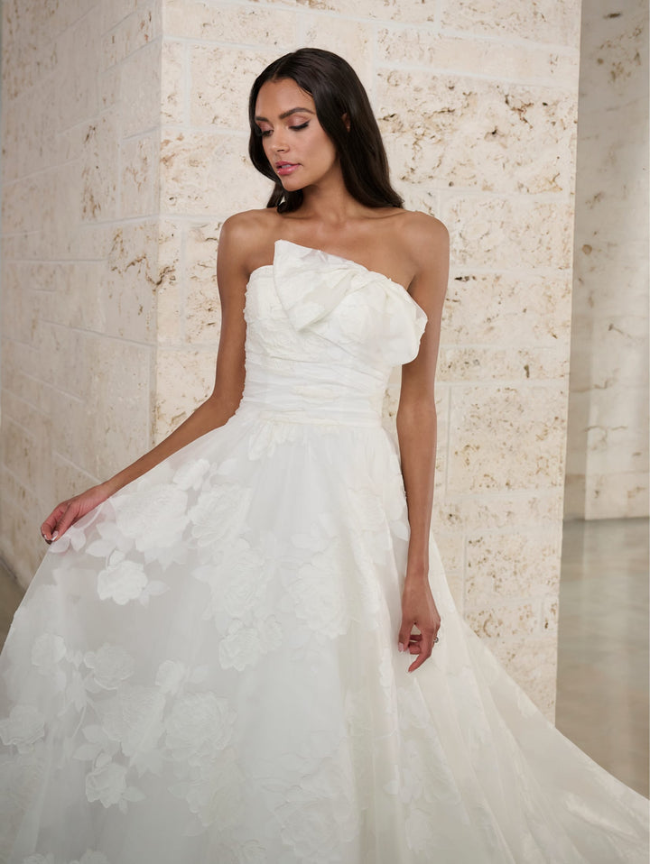 Floral Strapless A-line Bridal Gown by Adrianna Papell 31303