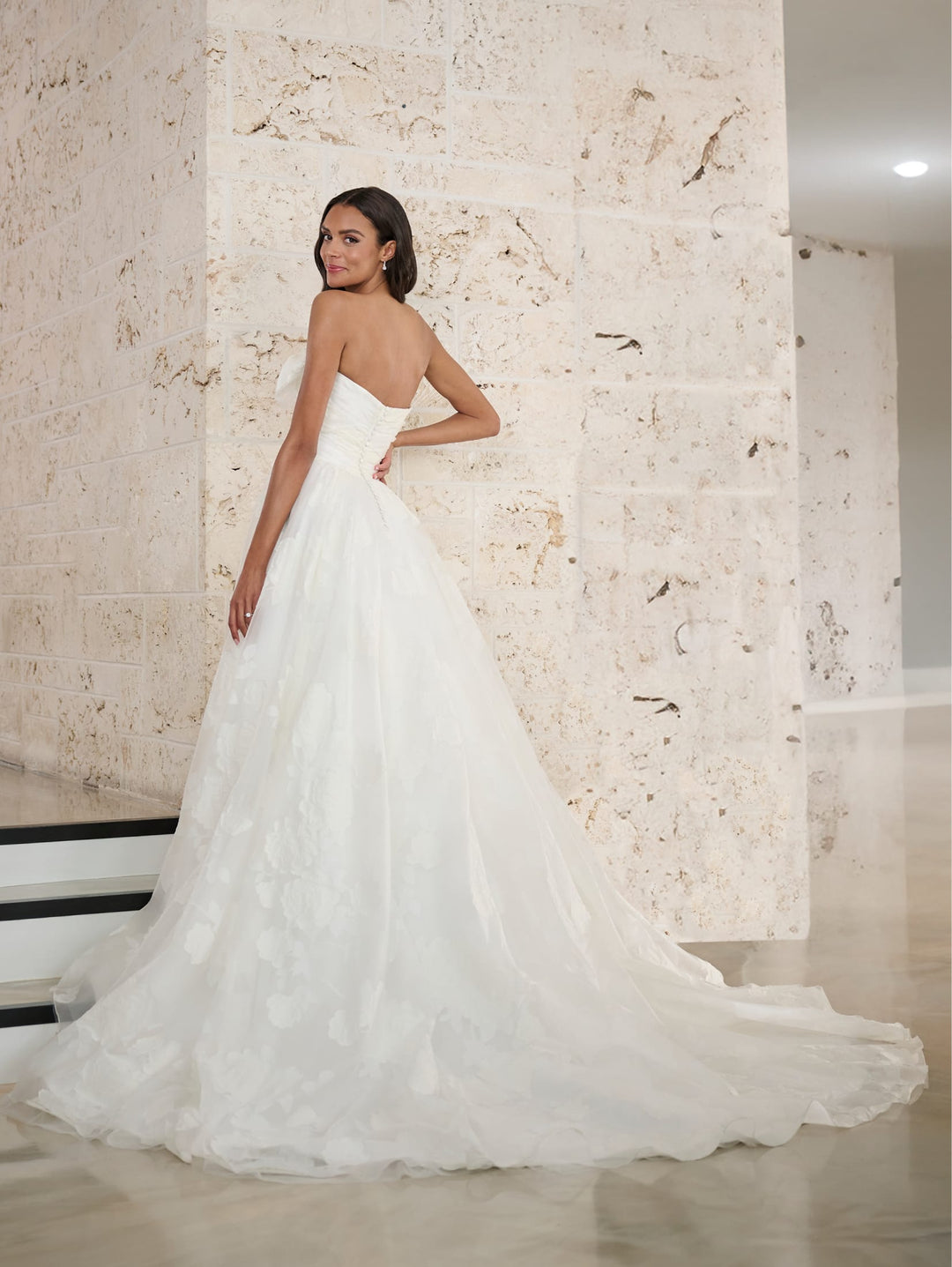 Floral Strapless A-line Bridal Gown by Adrianna Papell 31303