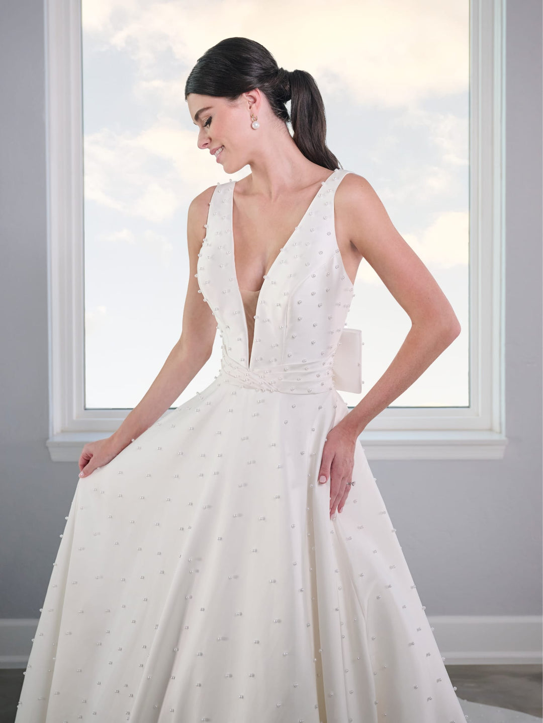 Pearl Mikado Wedding Gown by Adrianna Papell 31307