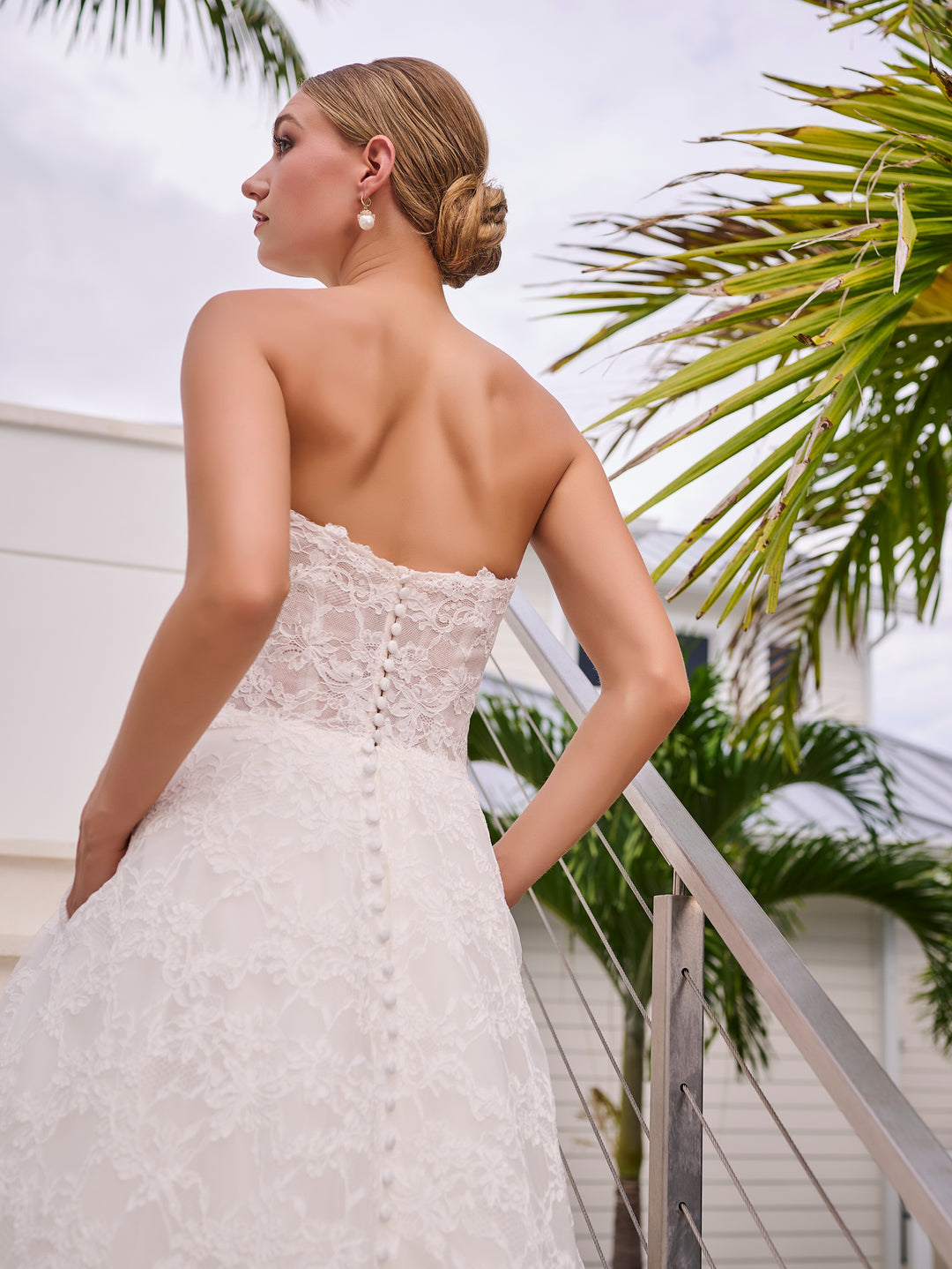 Lace Strapless Bridal Ball Gown by Adrianna Papell 31313