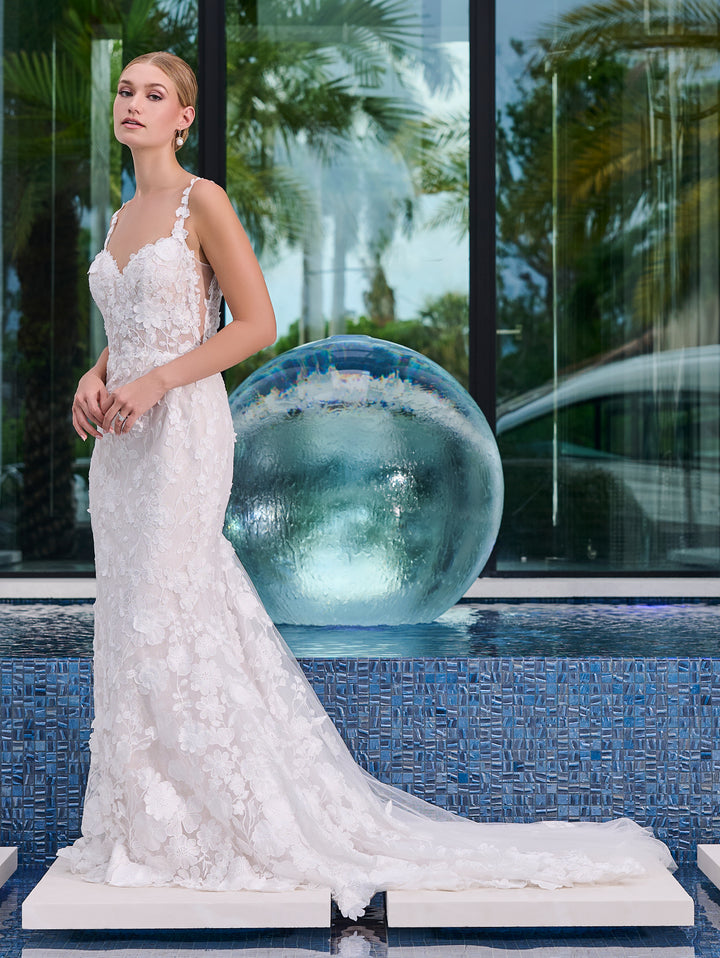 Lace Fitted Sleeveless Bridal Gown by Adrianna Papell 31325