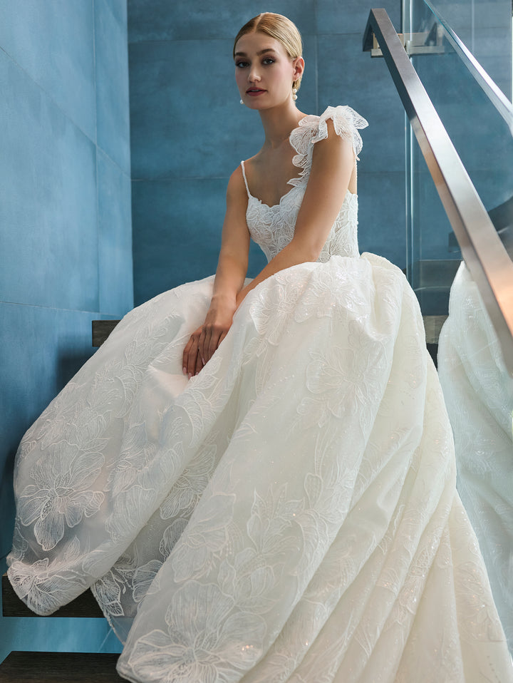 Lace Sleeveless Bridal Ball Gown by Adrianna Papell 31326