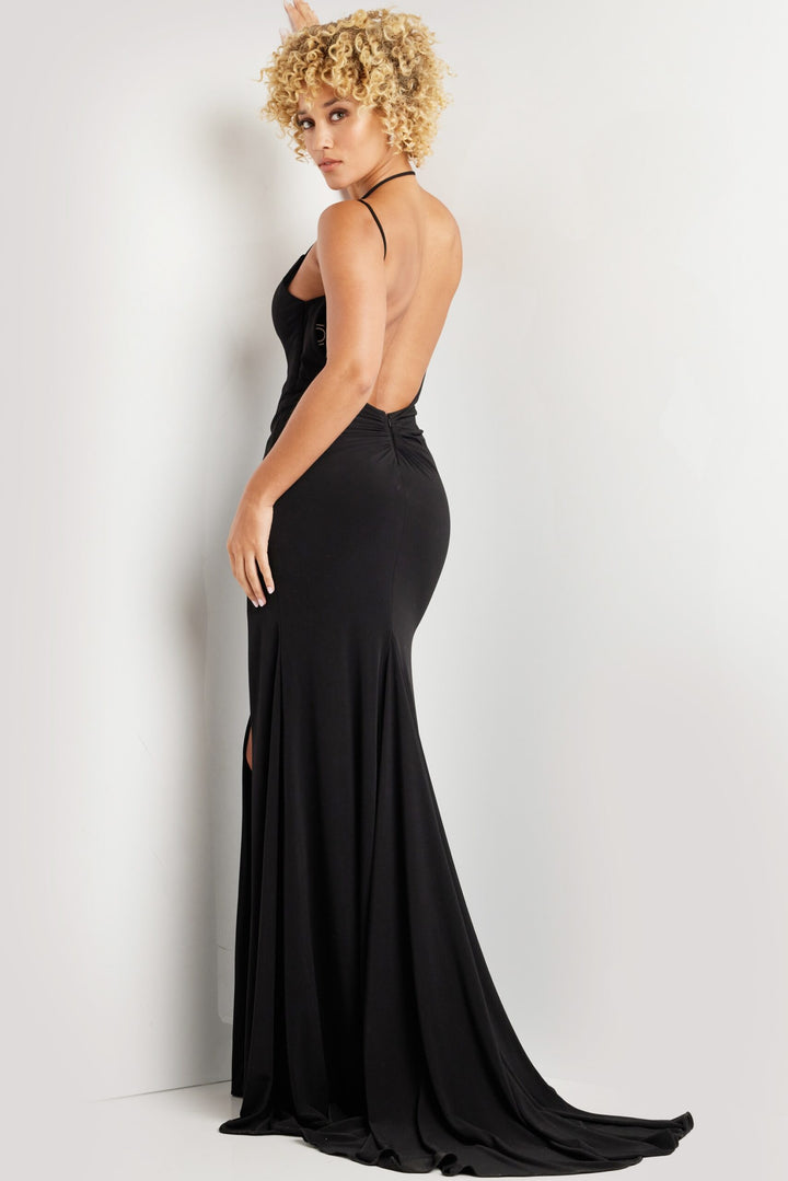 Jersey Fitted Sleeveless Slit Gown by Jovani 37086