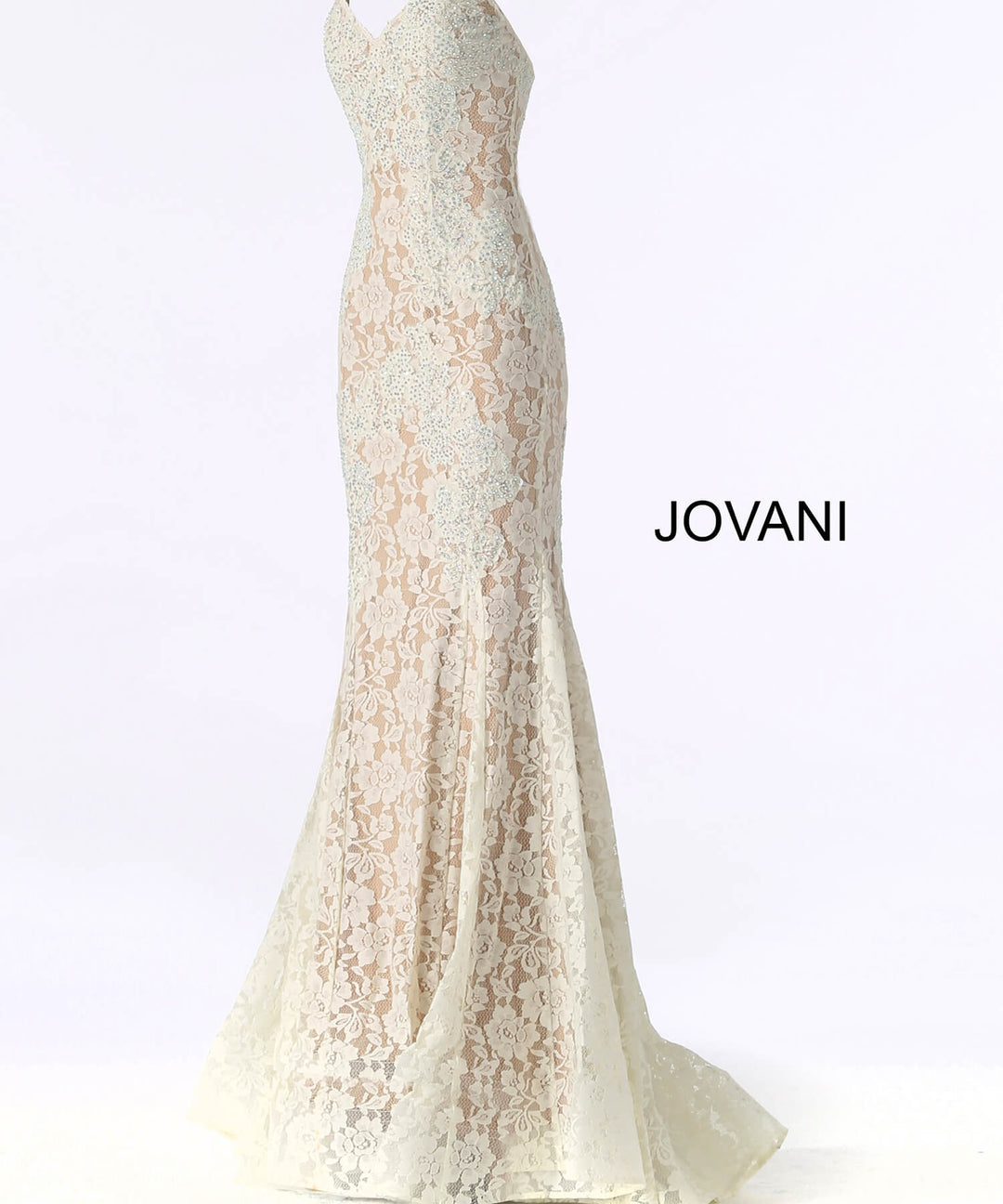 Lace Strapless Mermaid Dress by Jovani 37334