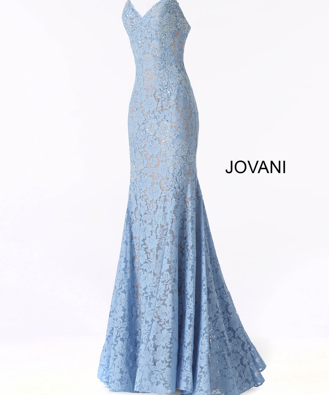 Lace Strapless Mermaid Dress by Jovani 37334