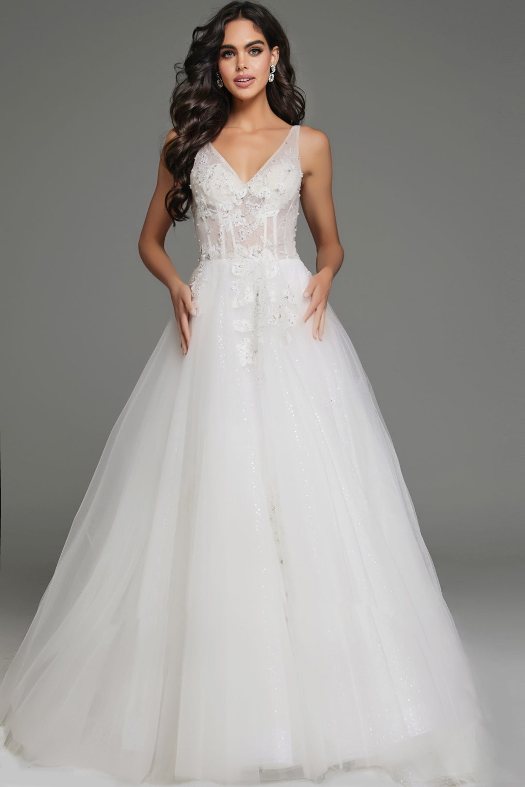 Embroidered Sleeveless A-line Gown by Jovani 37468