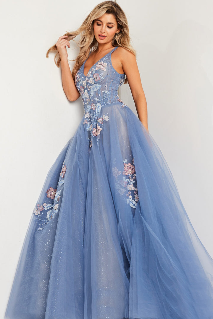 Embroidered Sleeveless A-line Gown by Jovani 37468