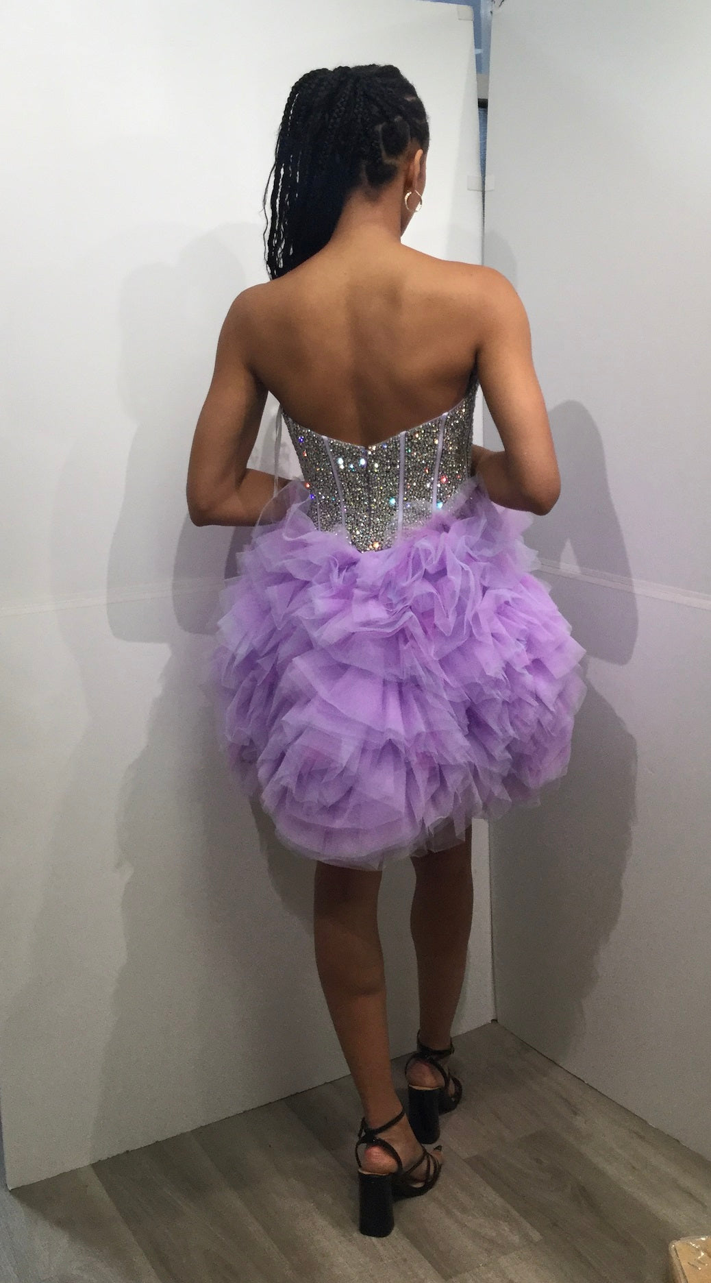 Short Strapless A-line Ruffled Dress by Jovani 39748