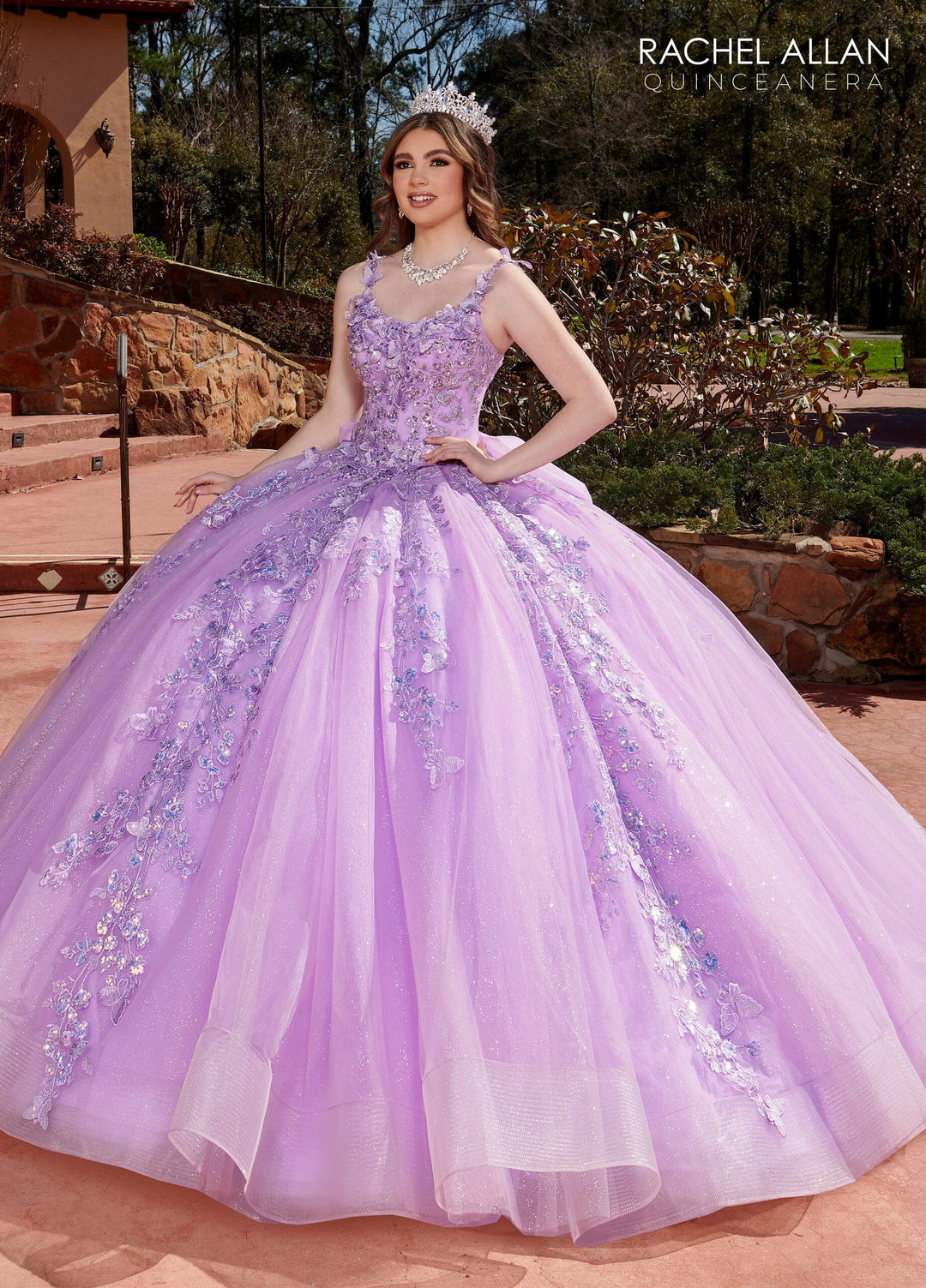 3D Butterfly Quinceanera Dress by Rachel Allan RQ2172