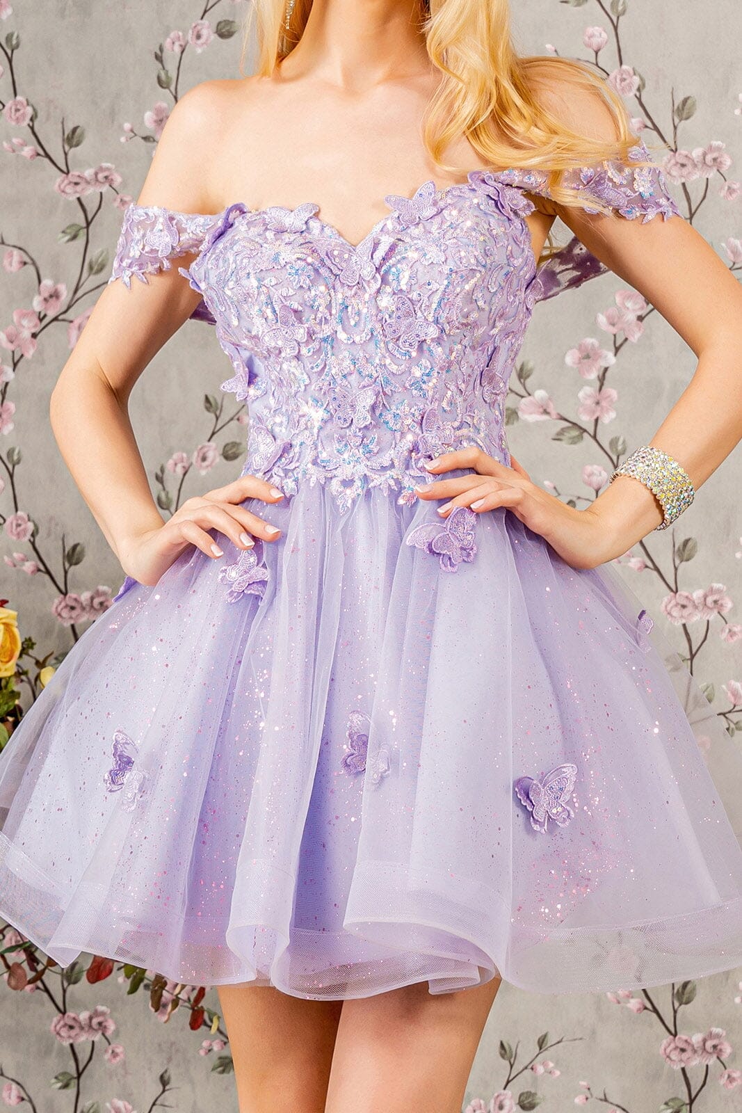 Long Sleeveless Glitter Dress With Corset Back By Elizabeth selling K GL2586