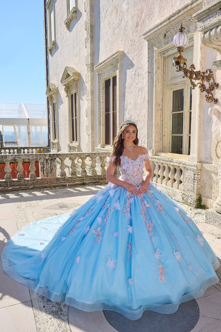 3D Floral Off Shoulder Quinceanera Dress by Amarra 54228