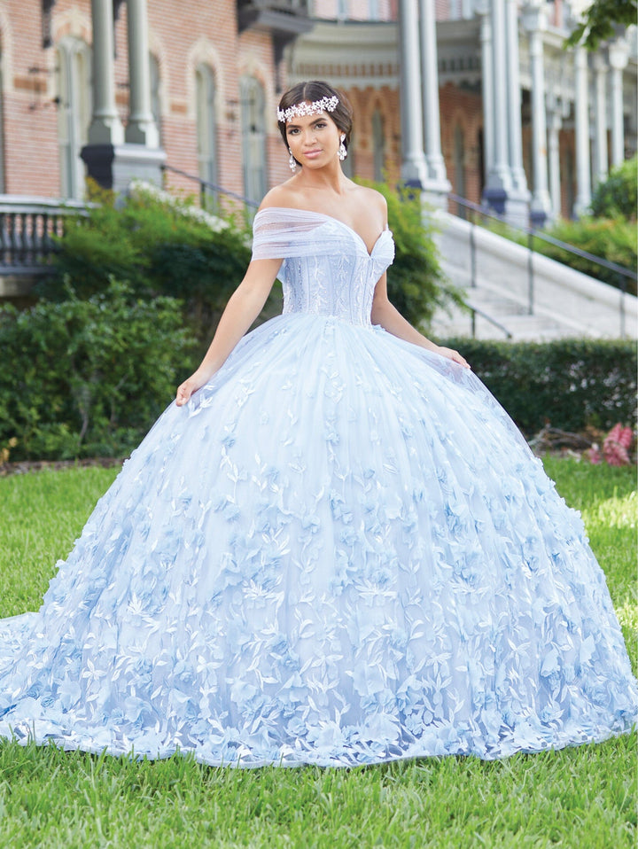 3D Floral Quinceanera Dress by House of Wu 26013