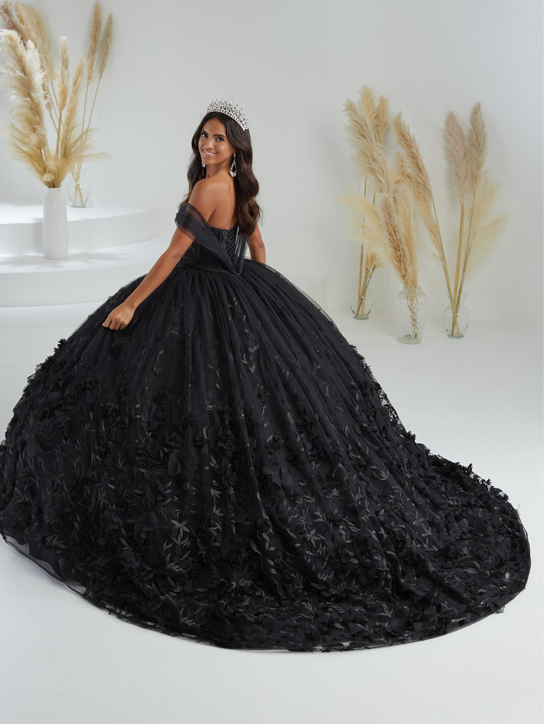 3D Floral Quinceanera Dress by House of Wu 26013