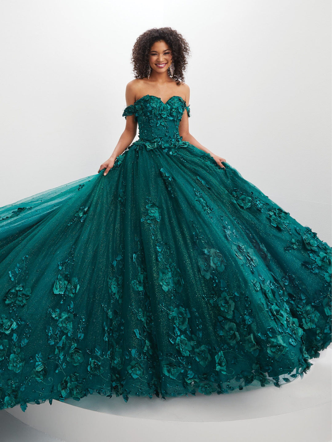 3D Floral Quinceanera Dress by House of Wu 26024