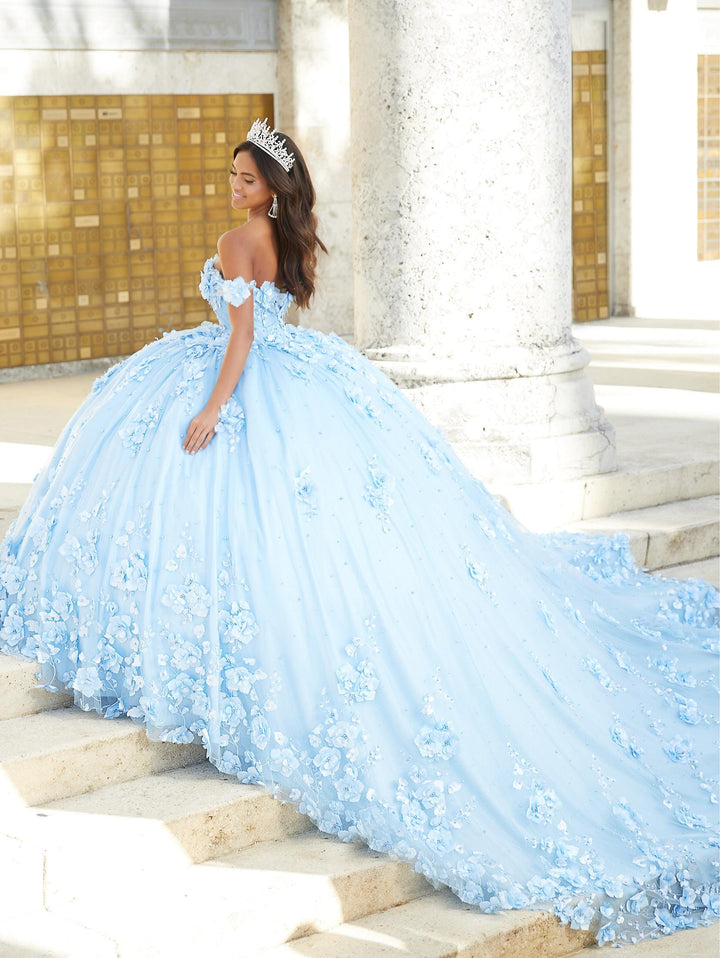 3D Floral Quinceanera Dress by House of Wu 26024