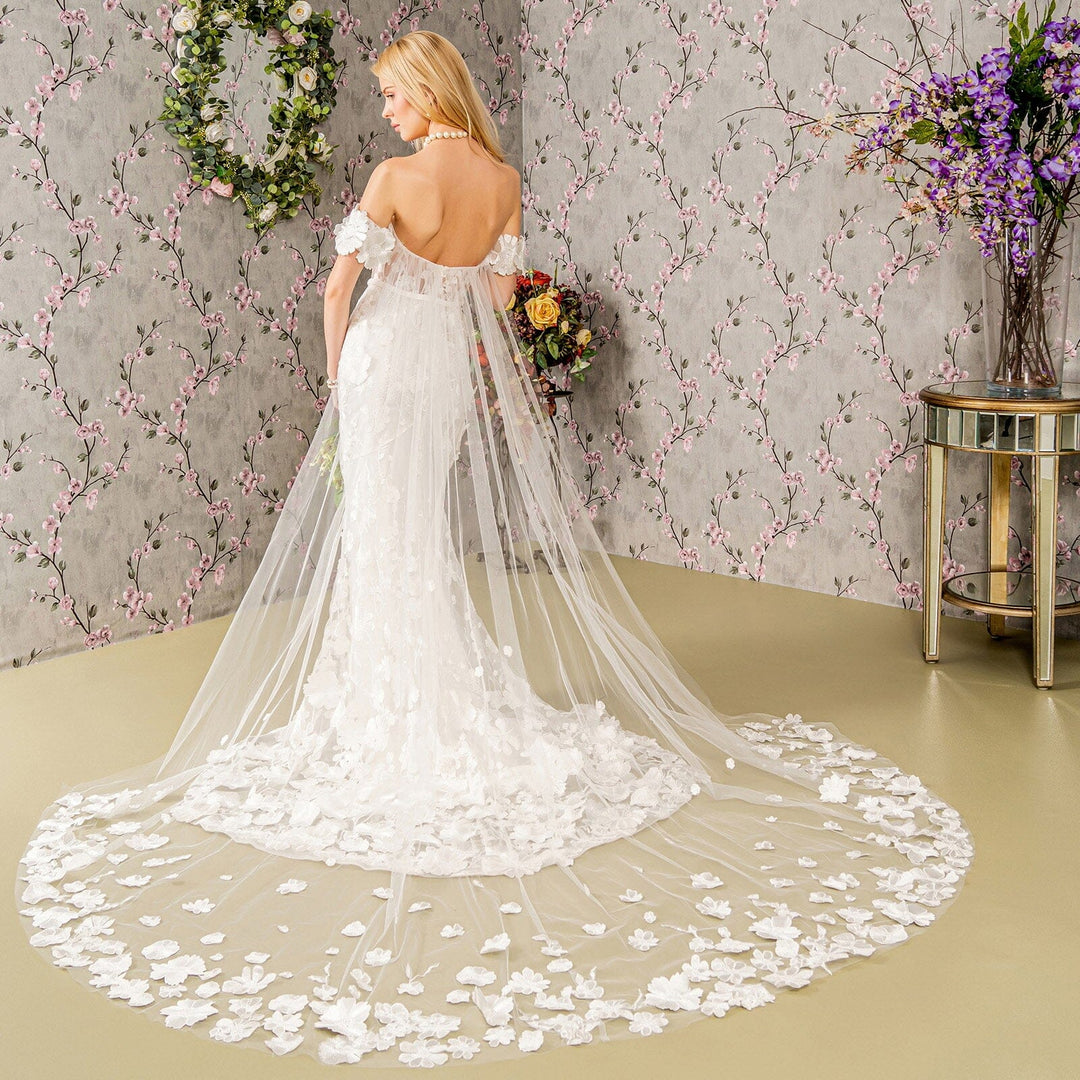 3D Floral Sheer Corset Bridal Gown by GLS Gloria GL3424