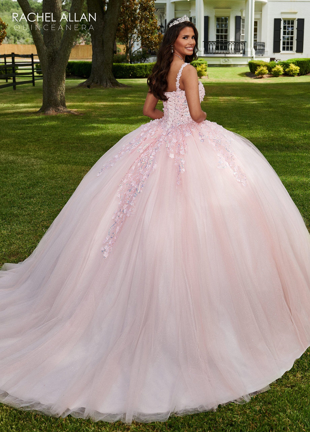 3D Floral Sleeveless Quinceanera Dress by Rachel Allan RQ1113