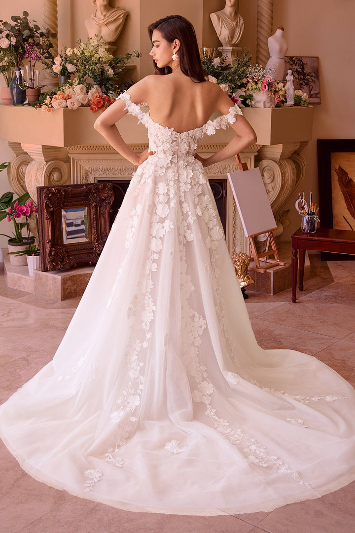 3D Floral Strapless Bridal Gown by Ladivine WL039