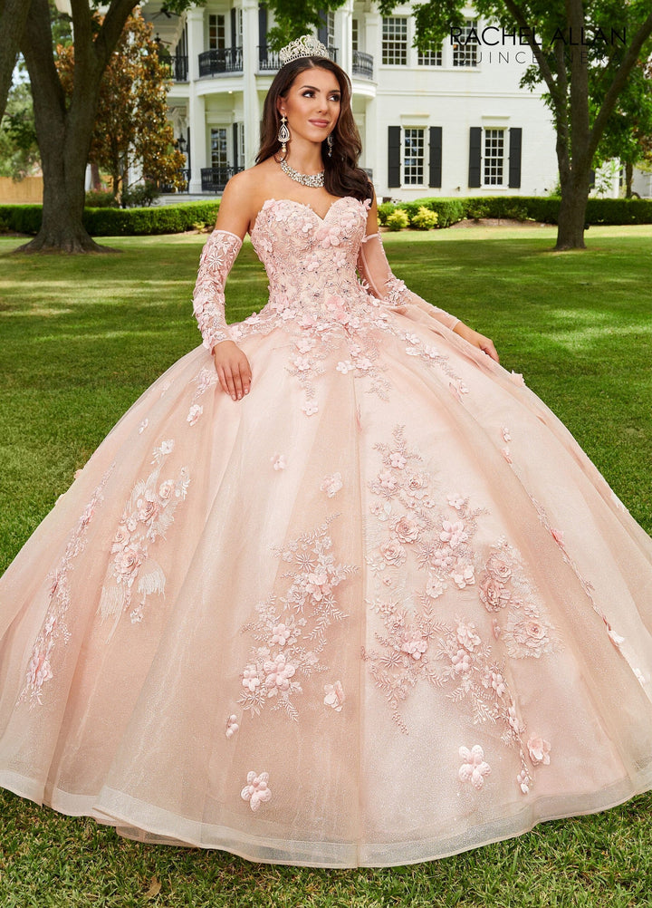 3D Floral Sweetheart Quinceanera Dress by Rachel Allan RQ3106