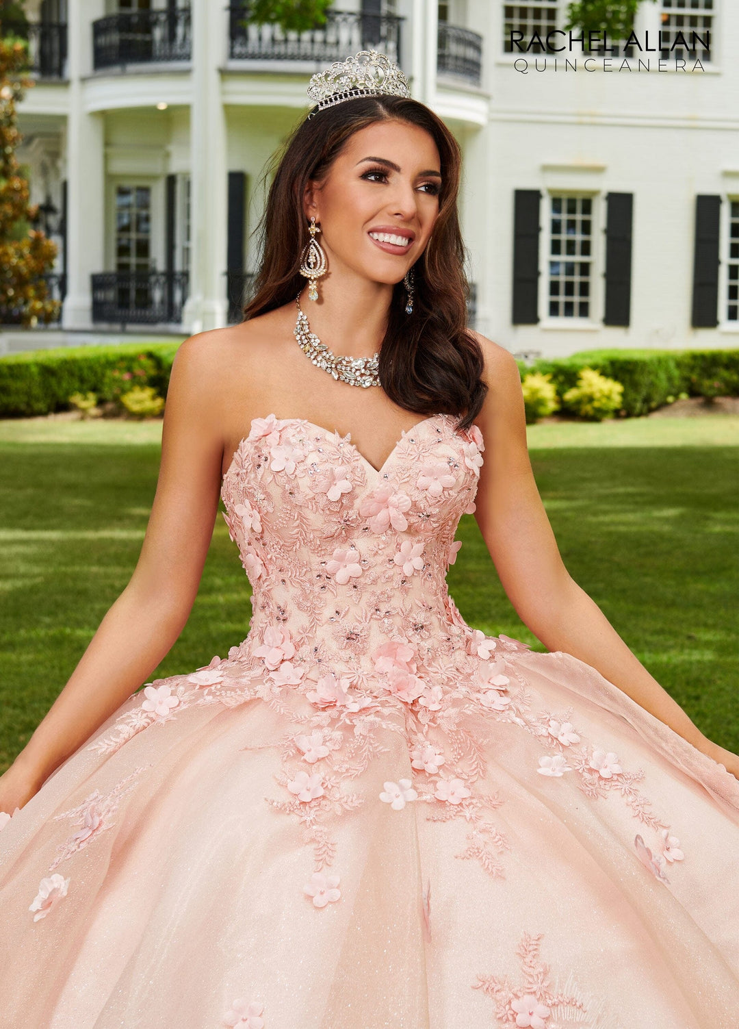 3D Floral Sweetheart Quinceanera Dress by Rachel Allan RQ3106