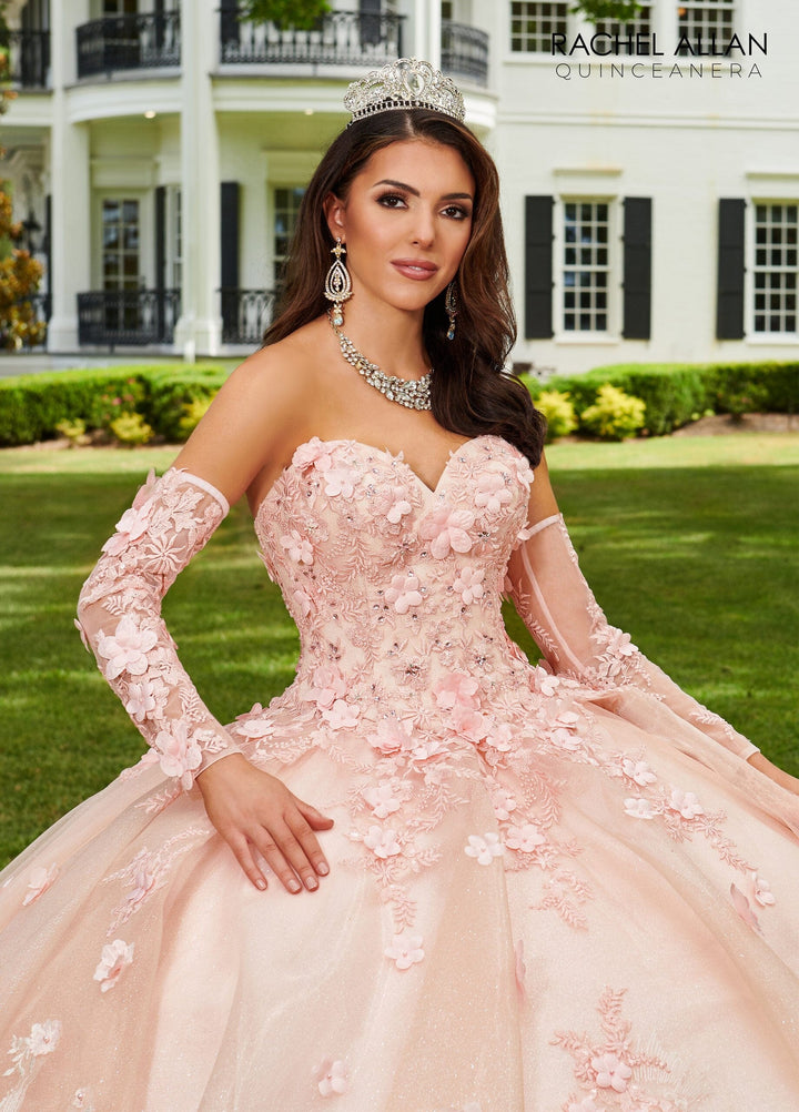 3D Floral Sweetheart Quinceanera Dress by Rachel Allan RQ3106