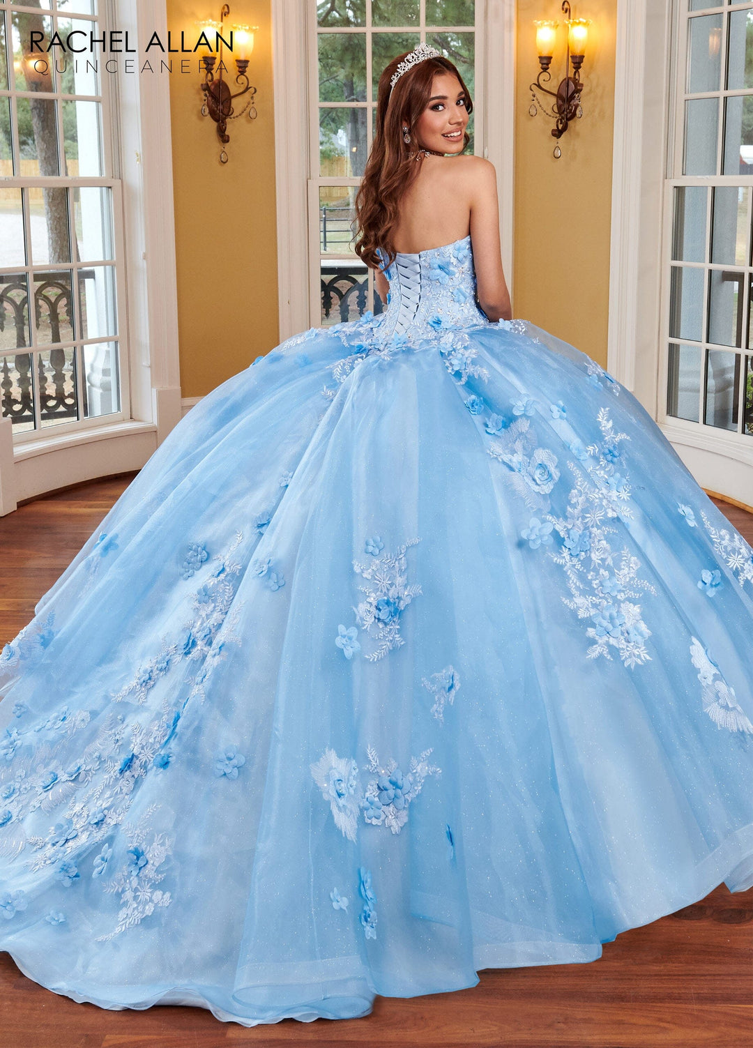 3D Floral Sweetheart Quinceanera Dress by Rachel Allan RQ3106