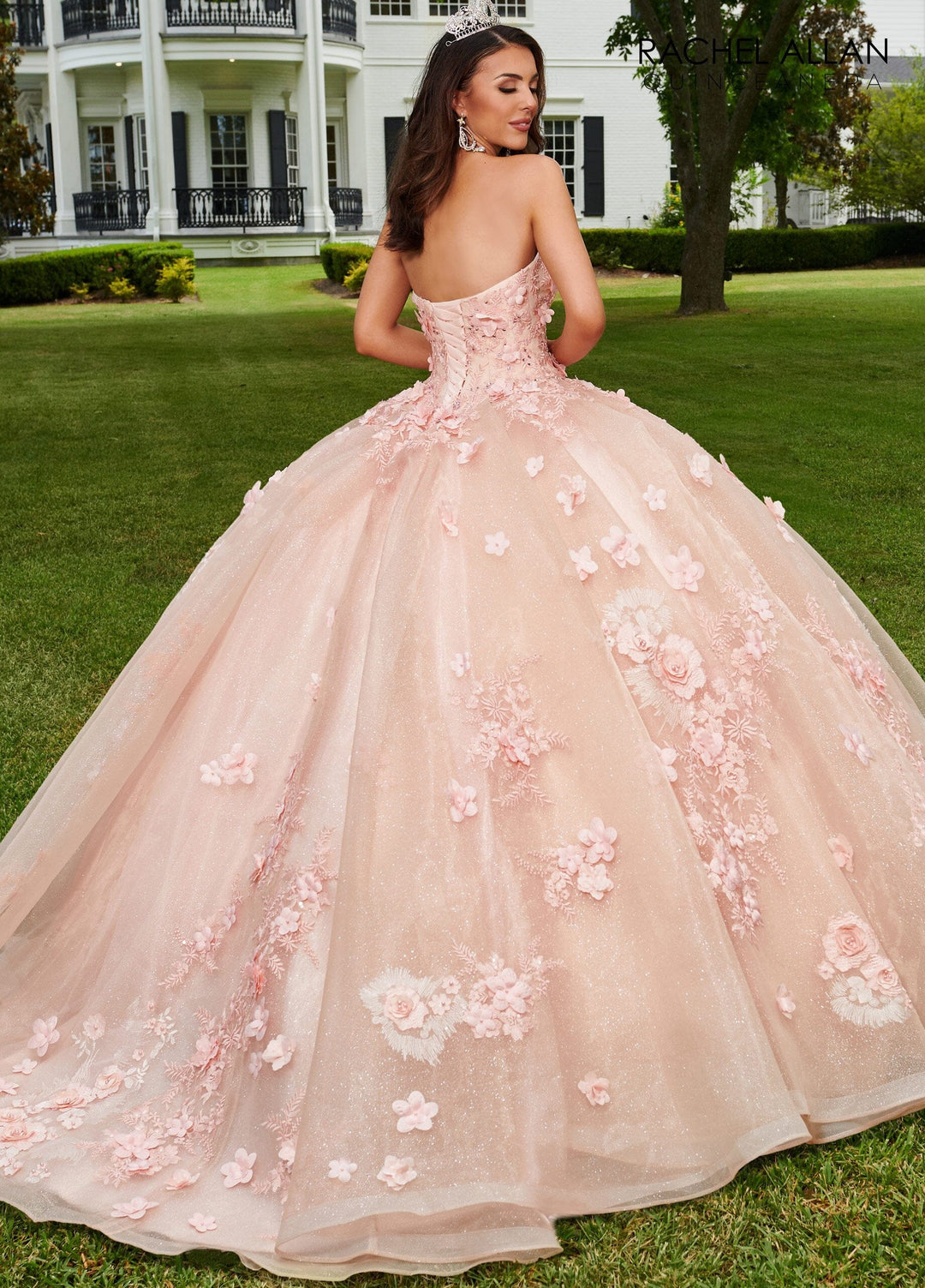 3D Floral Sweetheart Quinceanera Dress by Rachel Allan RQ3106