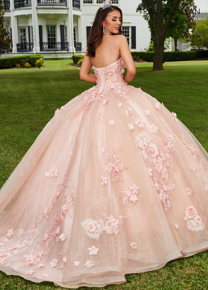 3D Floral Sweetheart Quinceanera Dress by Rachel Allan RQ3106