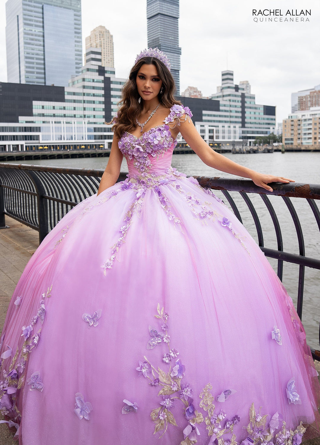 3D Floral Sweetheart Quinceanera Dress by Rachel Allan RQ3125